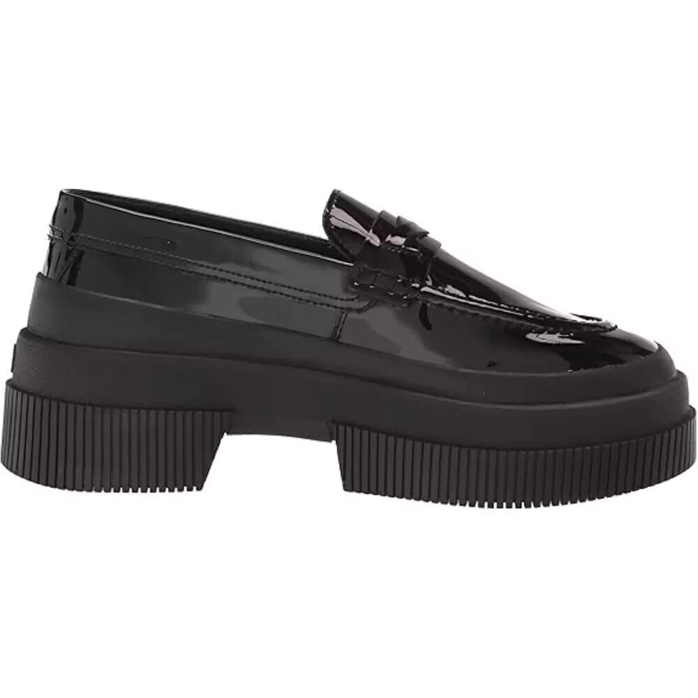 New! SPERRY Women's Highland Platform Loafer in Black Leather Size 9.5 #STS88575